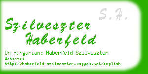szilveszter haberfeld business card